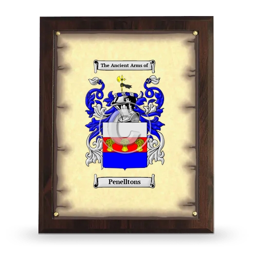 Penelltons Coat of Arms Plaque