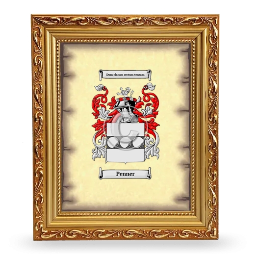 Penner Coat of Arms Framed - Gold