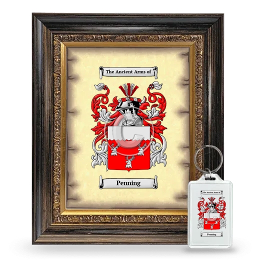 Penning Framed Coat of Arms and Keychain - Heirloom