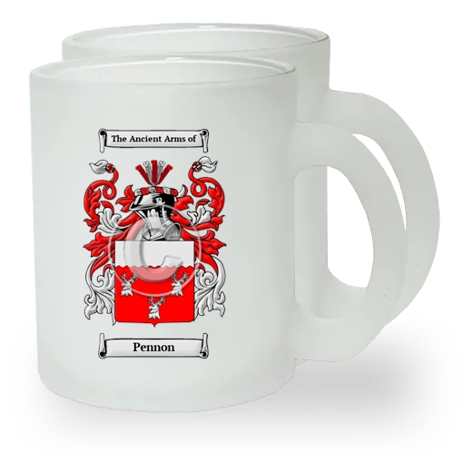 Pennon Pair of Frosted Glass Mugs
