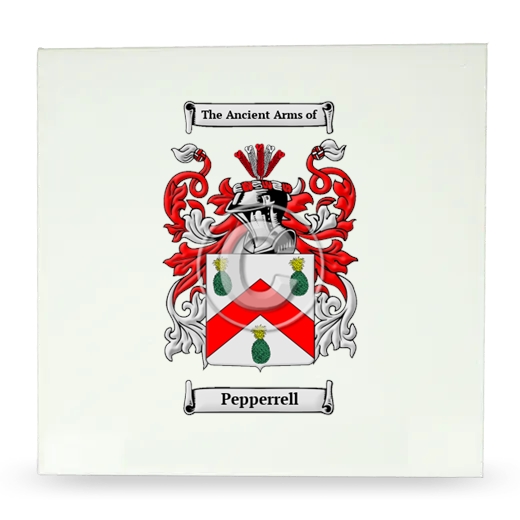 Pepperrell Large Ceramic Tile with Coat of Arms