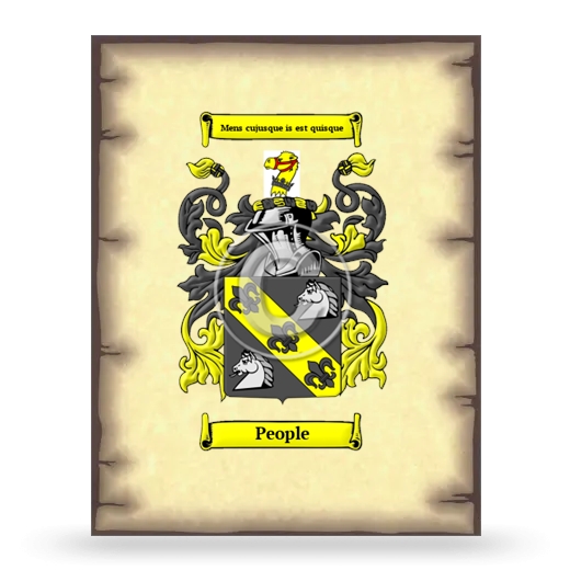 People Coat of Arms Print