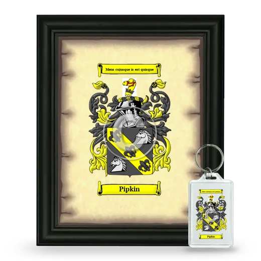 Pipkin Framed Coat of Arms and Keychain - Black