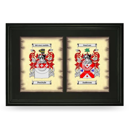 Double Coat of Arms Framed - Black