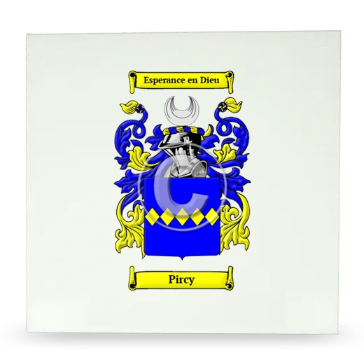 Pircy Large Ceramic Tile with Coat of Arms