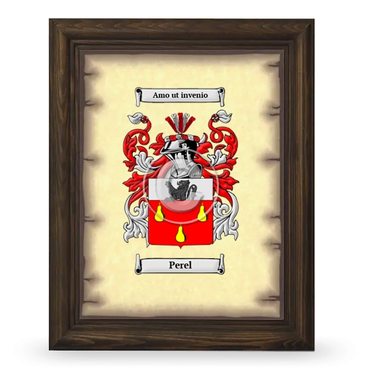 Perel Coat of Arms Framed - Brown