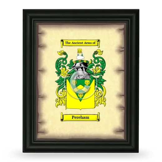 Pereham Coat of Arms Framed - Black