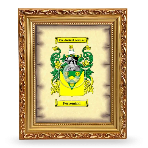 Perremind Coat of Arms Framed - Gold
