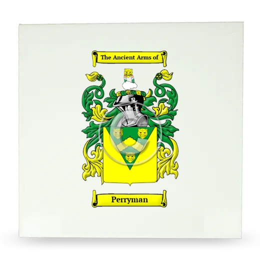 Perryman Large Ceramic Tile with Coat of Arms