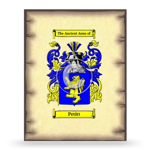 Petitt Coat of Arms Print
