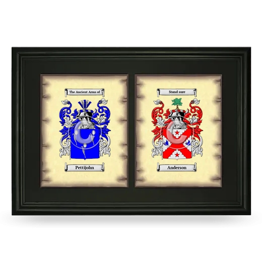 Double Coat of Arms Framed - Black