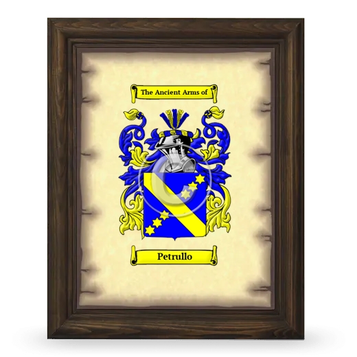 Petrullo Coat of Arms Framed - Brown