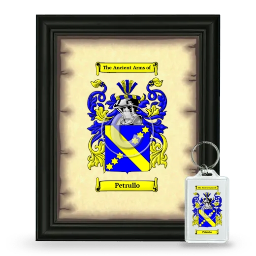 Petrullo Framed Coat of Arms and Keychain - Black