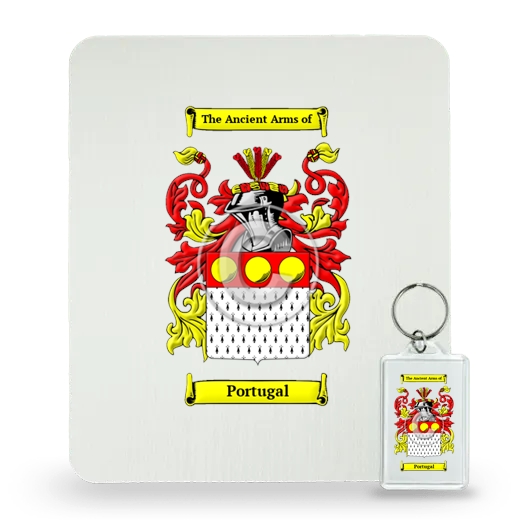 Portugal Mouse Pad and Keychain Combo Package