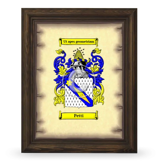 Petti Coat of Arms Framed - Brown