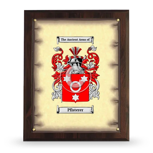 Pfisterer Coat of Arms Plaque