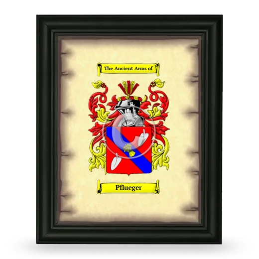 Pflueger Coat of Arms Framed - Black