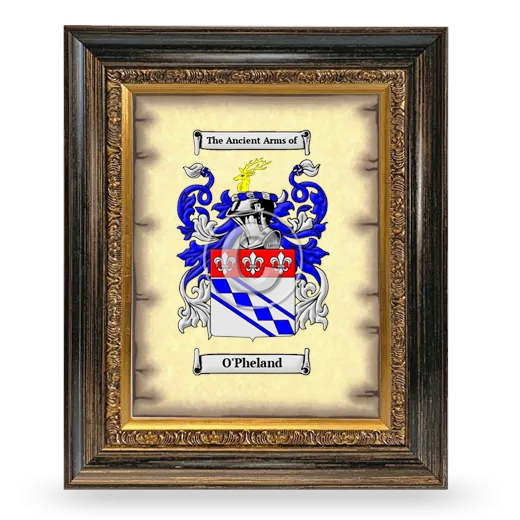 O'Pheland Coat of Arms Framed - Heirloom