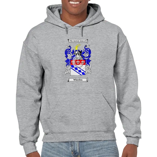 Wheelen Grey Unisex Coat of Arms Hooded Sweatshirt