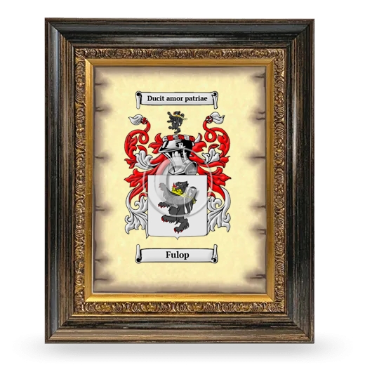 Fulop Coat of Arms Framed - Heirloom