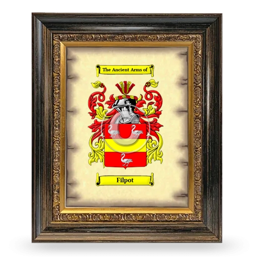 Filpot Coat of Arms Framed - Heirloom