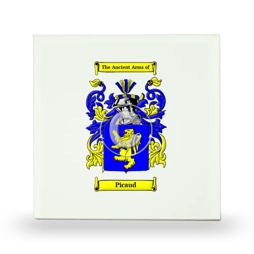 Picaud Small Ceramic Tile with Coat of Arms