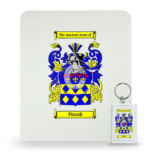 Pizzoli Mouse Pad and Keychain Combo Package