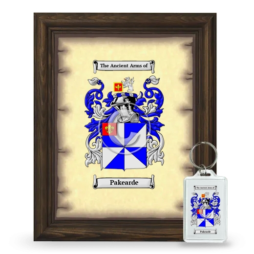 Pakearde Framed Coat of Arms and Keychain - Brown