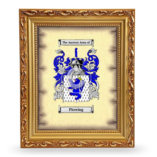 Picering Coat of Arms Framed - Gold