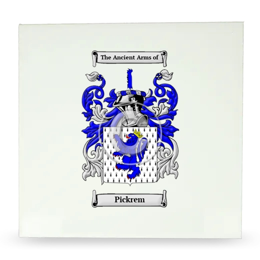 Pickrem Large Ceramic Tile with Coat of Arms