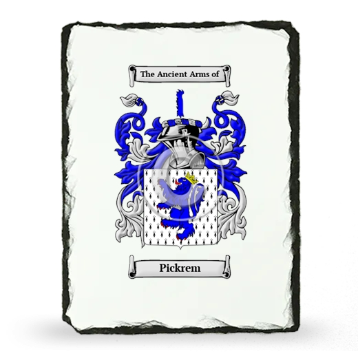 Pickrem Coat of Arms Slate