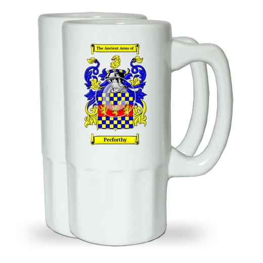 Pecforthy Pair of Beer Steins