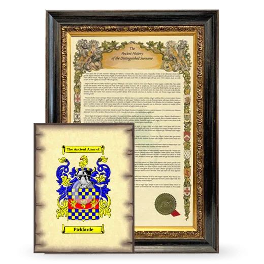 Pickfarde Framed History and Coat of Arms Print - Heirloom