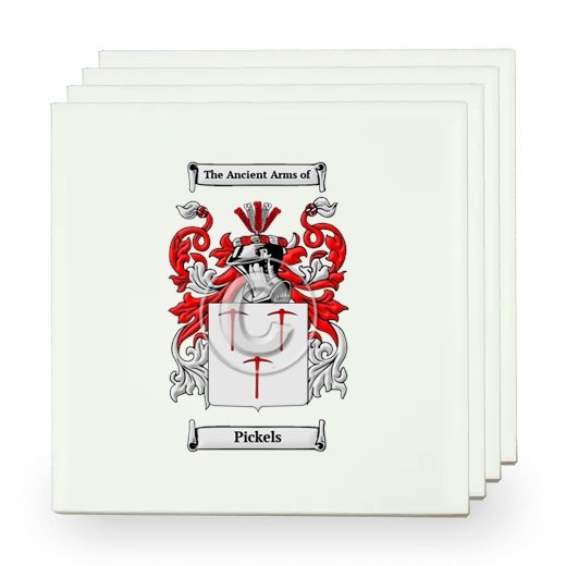 Pickels Set of Four Small Tiles with Coat of Arms
