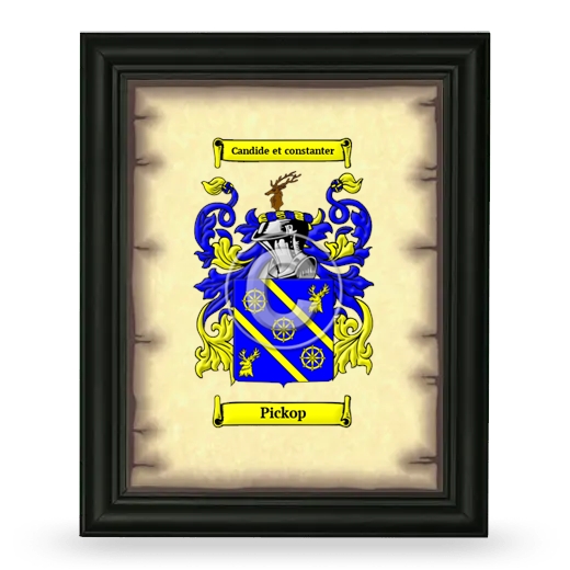 Pickop Coat of Arms Framed - Black