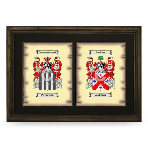 Double Coat of Arms Framed - Brown