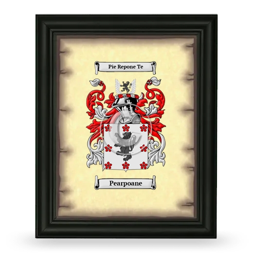 Pearpoane Coat of Arms Framed - Black