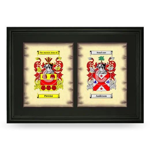 Double Coat of Arms Framed - Black