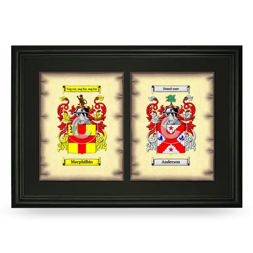 Double Coat of Arms Framed - Black