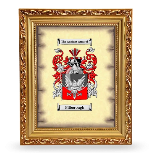 Pilborough Coat of Arms Framed - Gold