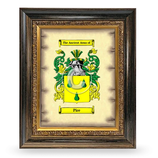 Pire Coat of Arms Framed - Heirloom