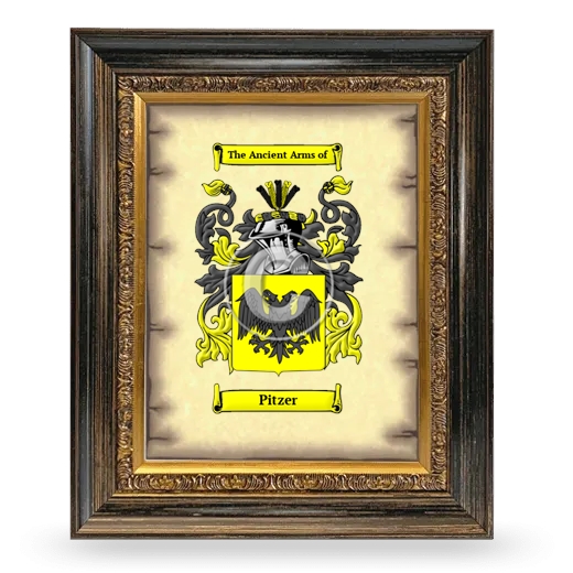 Pitzer Coat of Arms Framed - Heirloom