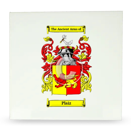 Plaiz Large Ceramic Tile with Coat of Arms