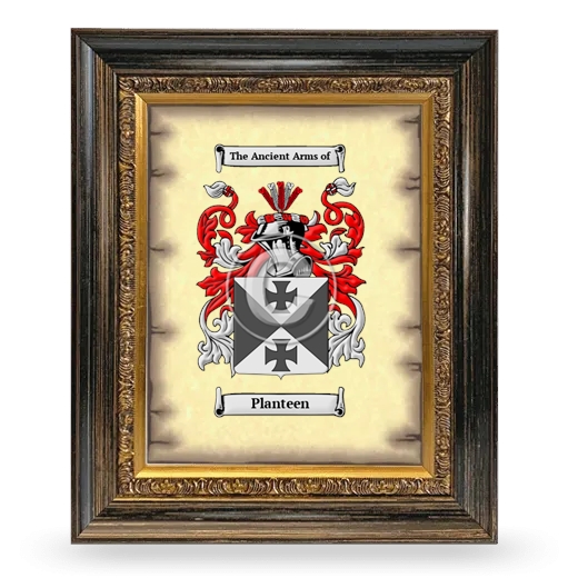 Planteen Coat of Arms Framed - Heirloom