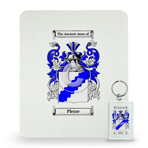 Plesse Mouse Pad and Keychain Combo Package