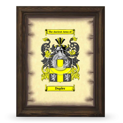 Dupler Coat of Arms Framed - Brown