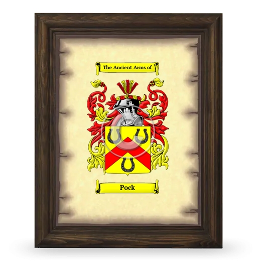 Pock Coat of Arms Framed - Brown