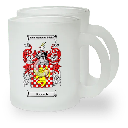 Boocech Pair of Frosted Glass Mugs