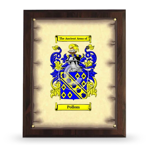 Pollom Coat of Arms Plaque