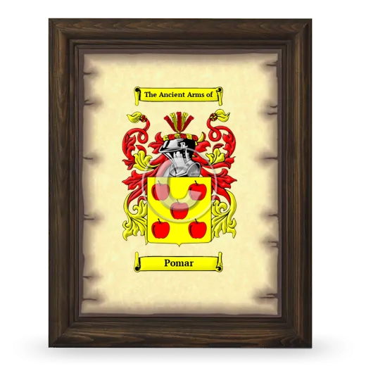 Pomar Coat of Arms Framed - Brown